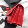 Top YSL Saint Laurent Medium Sunset Bag Smooth Leather Red