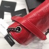 Replica YSL Saint Laurent Niki Chain Wallet Crinkled Vintage Leather Red