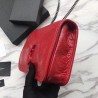 Replica YSL Saint Laurent Niki Chain Wallet Crinkled Vintage Leather Red