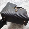 Top YSL Saint Laurent Shoping Bag Graind leather Black