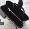 Top YSL Saint Laurent Shoping Bag Graind leather Black