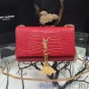 Cheap Saint Laurent Medium Kate Monogram Tassel Croco Leather Shoulder Bag Red Y121230