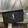 7 Star Saint Laurent Satchel Medium Monogram in Black Matelasse Leather Y221260