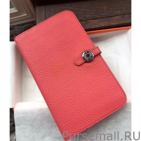 High Quality Hermes Dogon Wallet In Rose Jaipur Leather