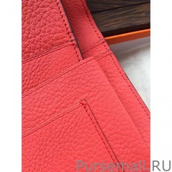 High Quality Hermes Dogon Wallet In Rose Jaipur Leather