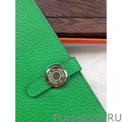 1:1 Mirror Hermes Dogon Wallet In Vert Leather