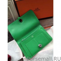 1:1 Mirror Hermes Dogon Wallet In Vert Leather