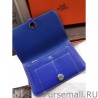 Replica Hermes Dogon Wallet In Electric Blue Leather