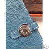 Knockoff Hermes Dogon Wallet In Blue Jean Leather