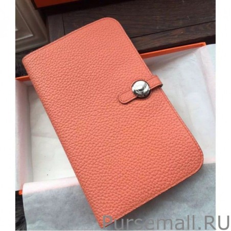 Best Hermes Dogon Wallet In Crevette Leather