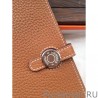 UK Hermes Dogon Wallet In Brown Leather