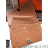 UK Hermes Dogon Wallet In Brown Leather