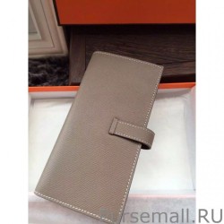 Inspired Hermes Bearn Wallet In Etain Epsom Leather