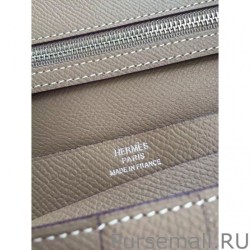 Inspired Hermes Bearn Wallet In Etain Epsom Leather