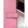 High Hermes Bearn Wallet In Pink Leather