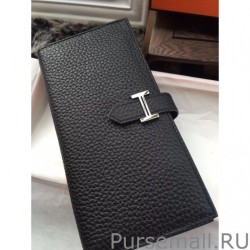 Wholesale Hermes Bearn Wallet In Black Leather