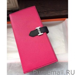 Best Hermes Bicolor Bearn Wallet In Red Epsom Leather