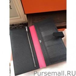 Best Hermes Bicolor Bearn Wallet In Red Epsom Leather