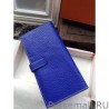 UK Hermes Bearn Wallet In Electric Blue Leather