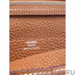 Fashion Hermes Bearn Wallet In Brown Leather