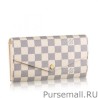 Best Sarah Wallet Damier Azur Canvas N63208