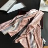 AAA+ Long Silk scarf with Bee Print 70 x 180cm Apricot
