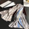 Replicas Long Silk scarf with Bee Print 70 x 180cm Gray