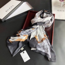 7 Star Long Silk scarf with Flora Print 70 x 180cm