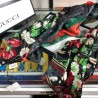 Copy Silk scarf with Flora Print 65 x 185cm Black