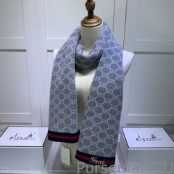 1:1 Mirror cashmere jacquard scarf 30 x 190 Gray
