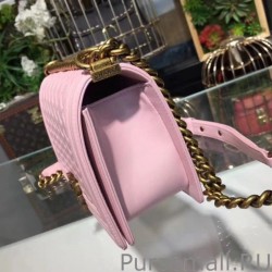 High Quality Medium Boy Flap Handbag A67086 Beige Boyish Chain