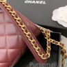 Designer Chain Infinity Clutch With Chain Woc AP0732 Claret