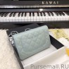 Knockoff Clacci Grained Calfskin Woc Bag A33814 Light Blue