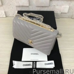 Top Quality Classic Flap Charms Wallet Woc A33814 Gray