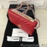 1:1 Mirror Classic Flap Charms Wallet Woc A33814 Red