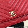 1:1 Mirror Classic Flap Charms Wallet Woc A33814 Red