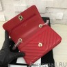 1:1 Mirror Classic Flap Charms Wallet Woc A33814 Red