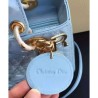 Inspired Dior Lady Dior Medium Patent Leather Handbag Light Blue