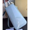 Inspired Dior Lady Dior Medium Patent Leather Handbag Light Blue