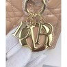 Copy Dior Lady Dior Medium Patent Leather Tote Bag Apricot