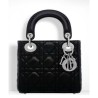 High Quality Dior Lady Dior Mini Classic Tote Bag With Lambskin Black