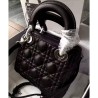 High Quality Dior Lady Dior Mini Classic Tote Bag With Lambskin Black