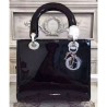 Perfect Lady Dior Patent Bag Black