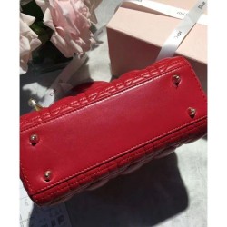 Designer Dior Lady Dior Bag Red