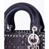 Luxury Christian Dior Lady Dior supple bag in calfskin leather Black