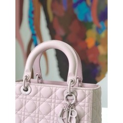 Perfect Christian Dior Lady Dior Ultra-Matte Bag Pink