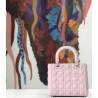 Perfect Christian Dior Lady Dior Ultra-Matte Bag Pink