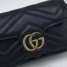 1:1 Mirror GG Marmont matelasse Leather Super Mini Bag 476433 Black