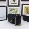 1:1 Mirror GG Marmont matelasse Leather Super Mini Bag 476433 Black