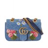 AAA+ GG Marmont Denim Mini Bag 446744 Blue